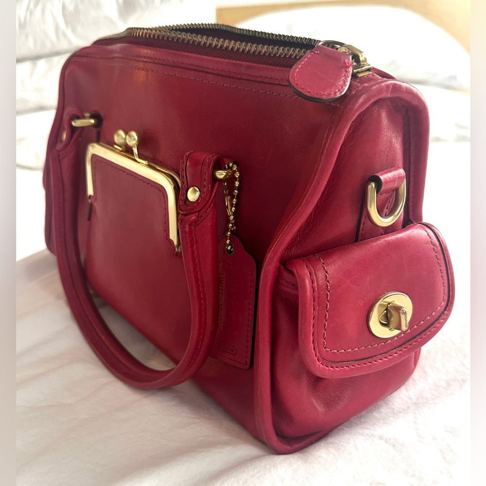 Vintage Red Coach Bag - Picture 2 of 5